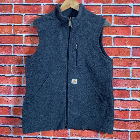 Carhartt Women's Kentwood Vest Fleece Full Zip Pockets in Blue‎ Size Small - Picture 1 of 7